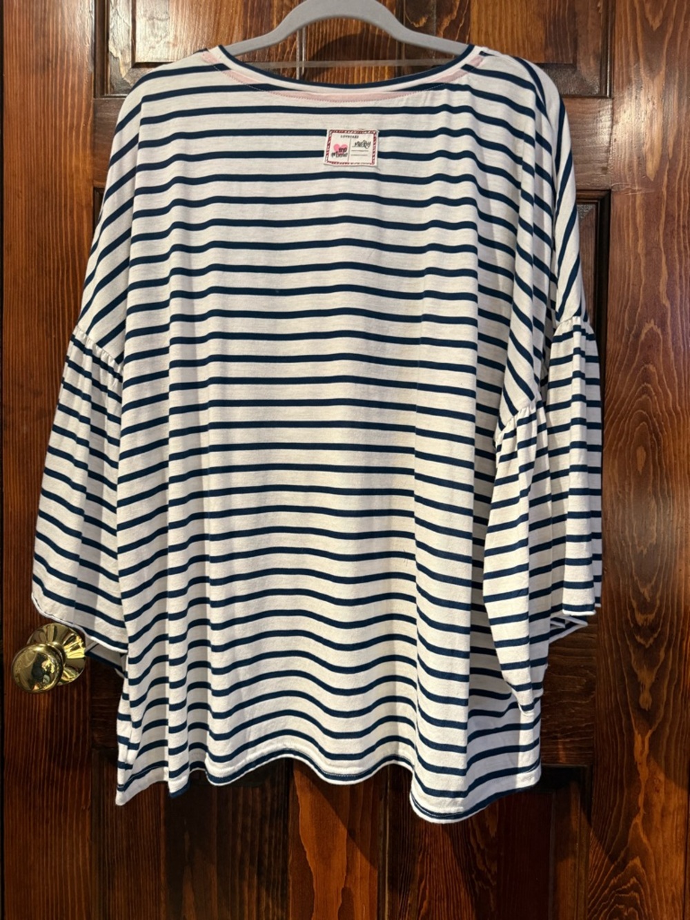 Disney Navy & White Striped 'You & Me' Mickey Minnie Long Sleeve Tee - Picture 8 of 8